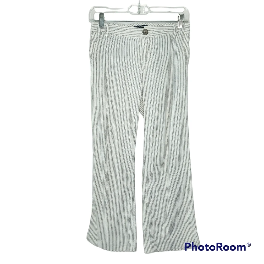 Banana Republic Striped Linen + Cotton Blend Pants